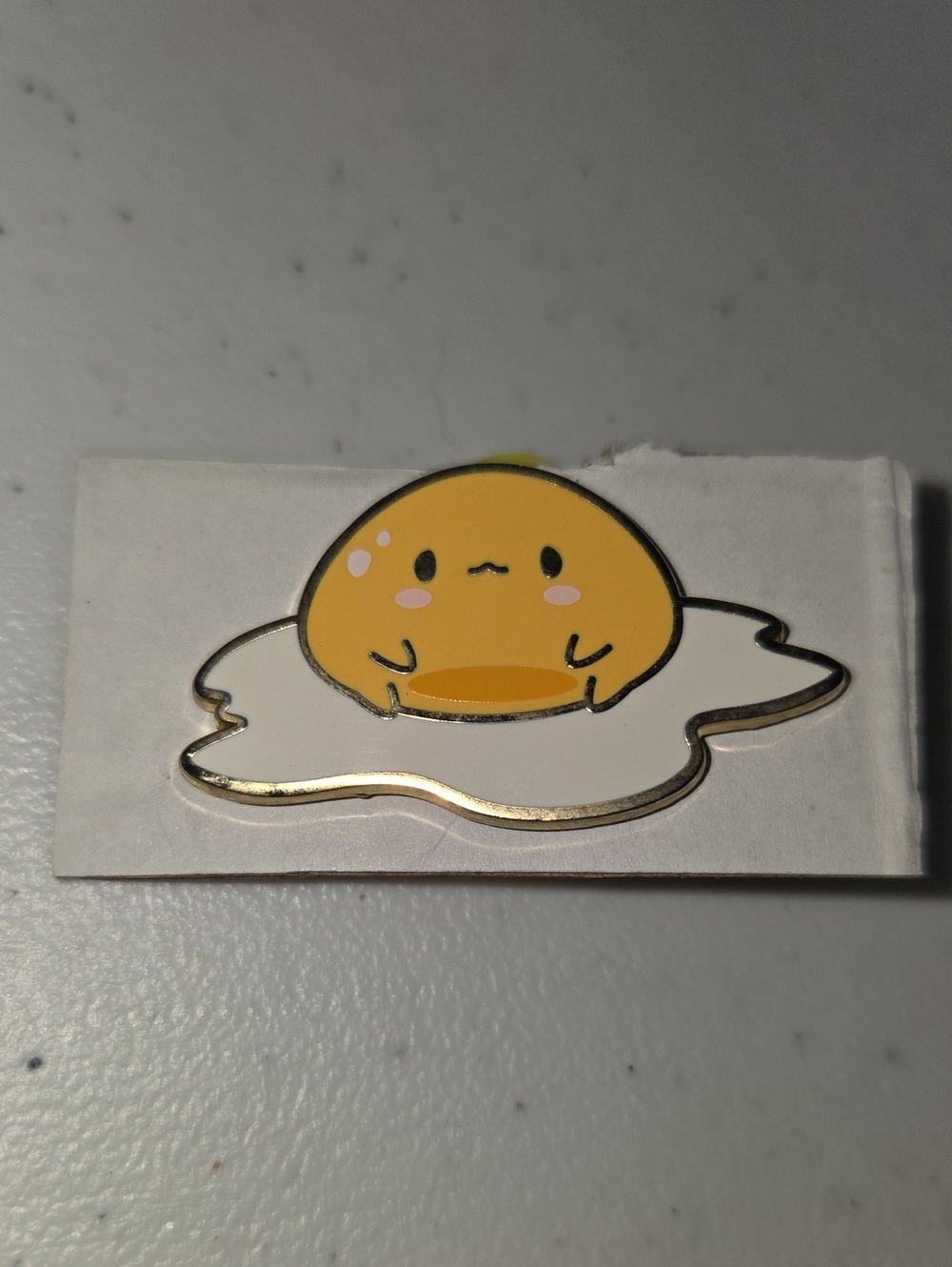 Cute Yellow Egg Character Enamel Pin for Small Pet Accessories